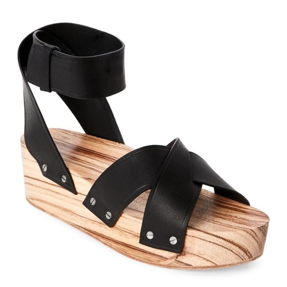 Proenza Schouler Leather Ankle Strap Platform Sandal Size...